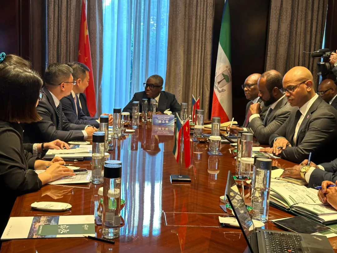 赤道几内亚共和国访华代表与壹定发股份深入探讨产业协同发展